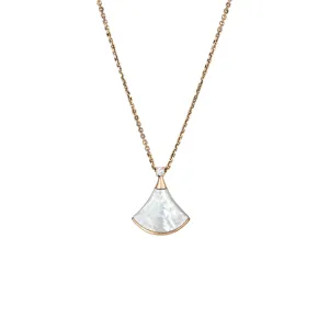 Bulgari Divas Dream Necklace Mother of Pearl Diamond 18k Rose Gold Pre Owned