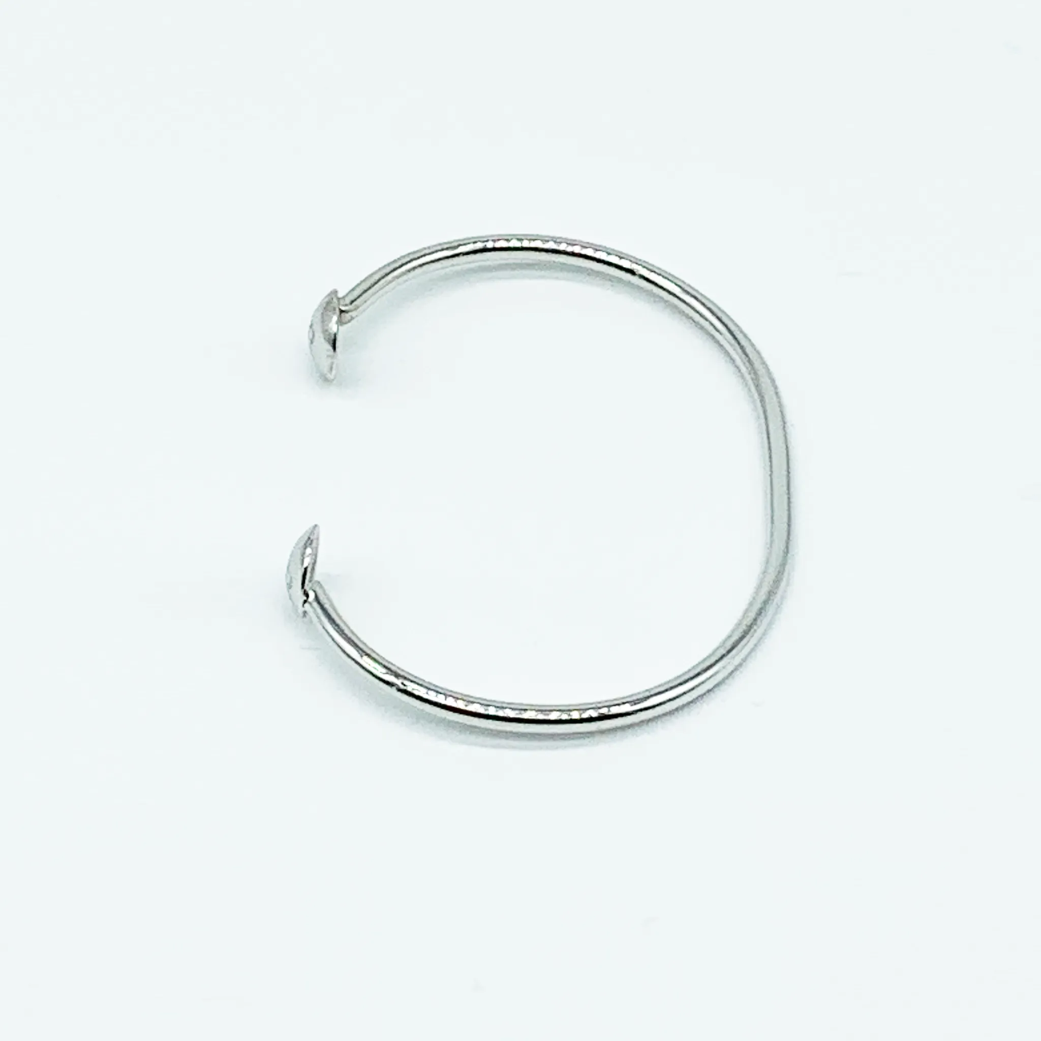 CA Love Custom Initial (Silver-Rhodium white gold) Bangle Bracelet
