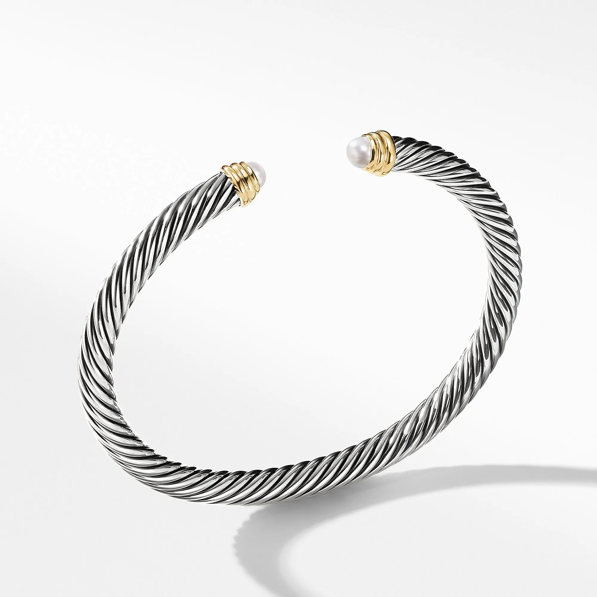Cable Classic Bracelet with Pearls and Gold, Size Extra-Large