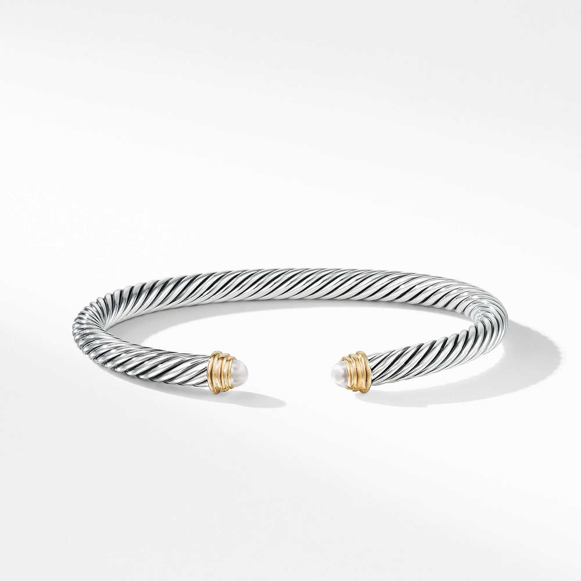 Cable Classic Bracelet with Pearls and Gold, Size Extra-Large
