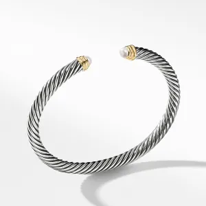 Cable Classic Bracelet with Pearls and Gold, Size Extra-Large