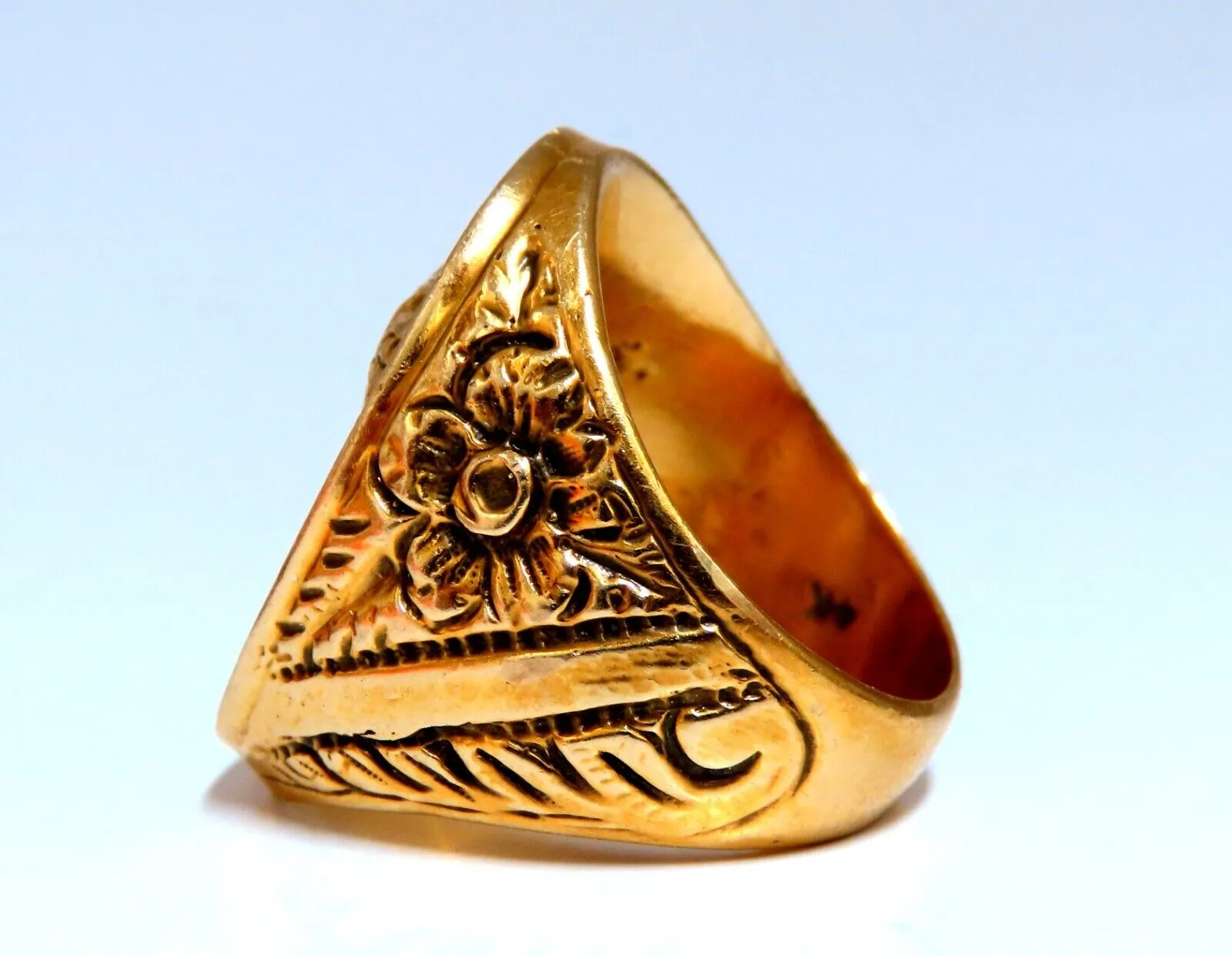 Caesar Roman Noble Deco Vintage Ring 14Kt 22G