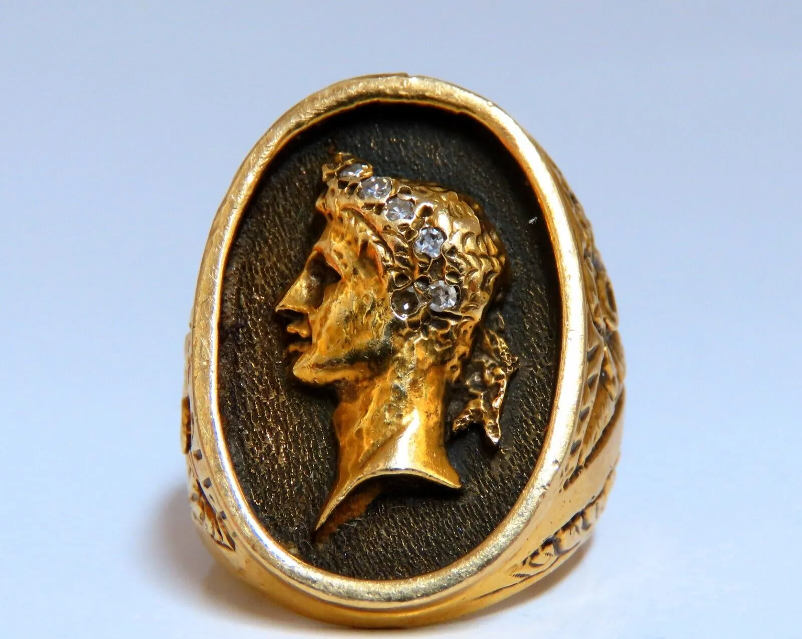 Caesar Roman Noble Deco Vintage Ring 14Kt 22G