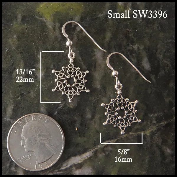Celtic Starlight Snowflake Pendant in Silver