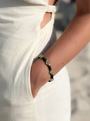 Chalcedony Sapphire and Emerald Bracelet