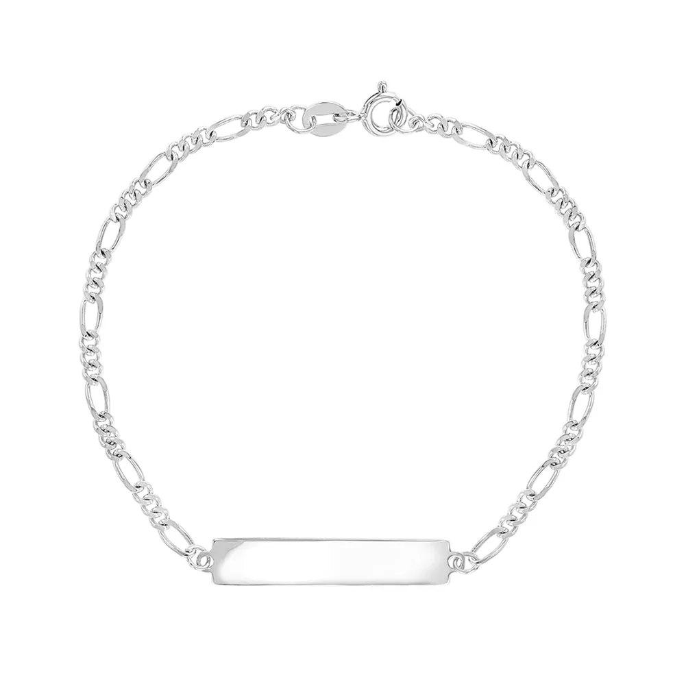 Children's Sterling Silver Figaro ID Bracelet