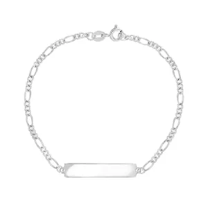 Children's Sterling Silver Figaro ID Bracelet