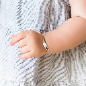 Children's Sterling Silver ID Bracelet with Heart