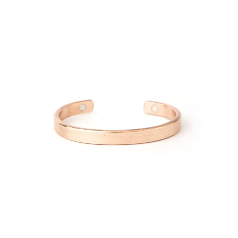 Copper Bracelet for Men and Women 99.9% Pure Copper Fashion Bangle 6.8" Adjustable Size Healthy Bracelet