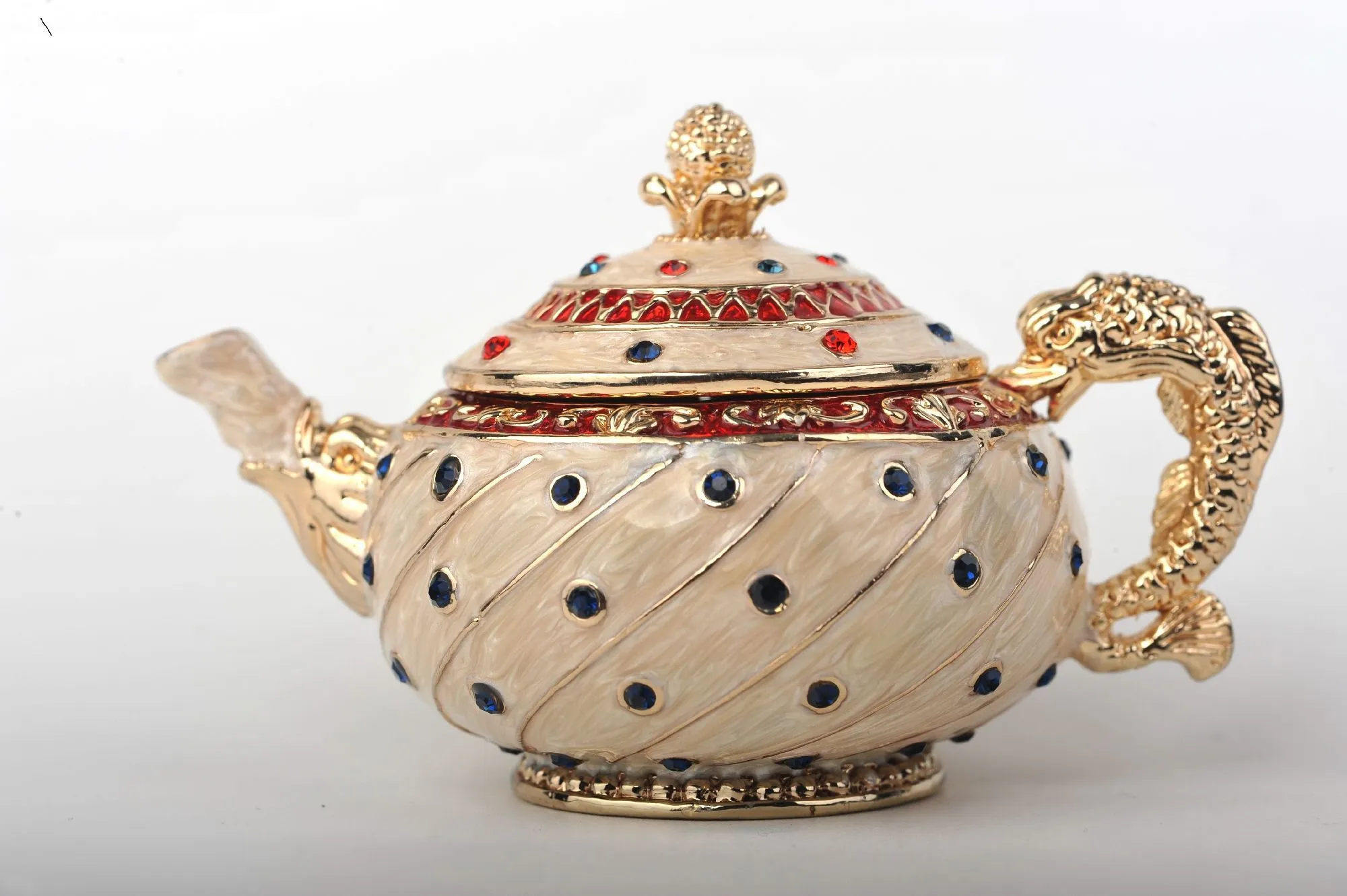 Cream Teapot