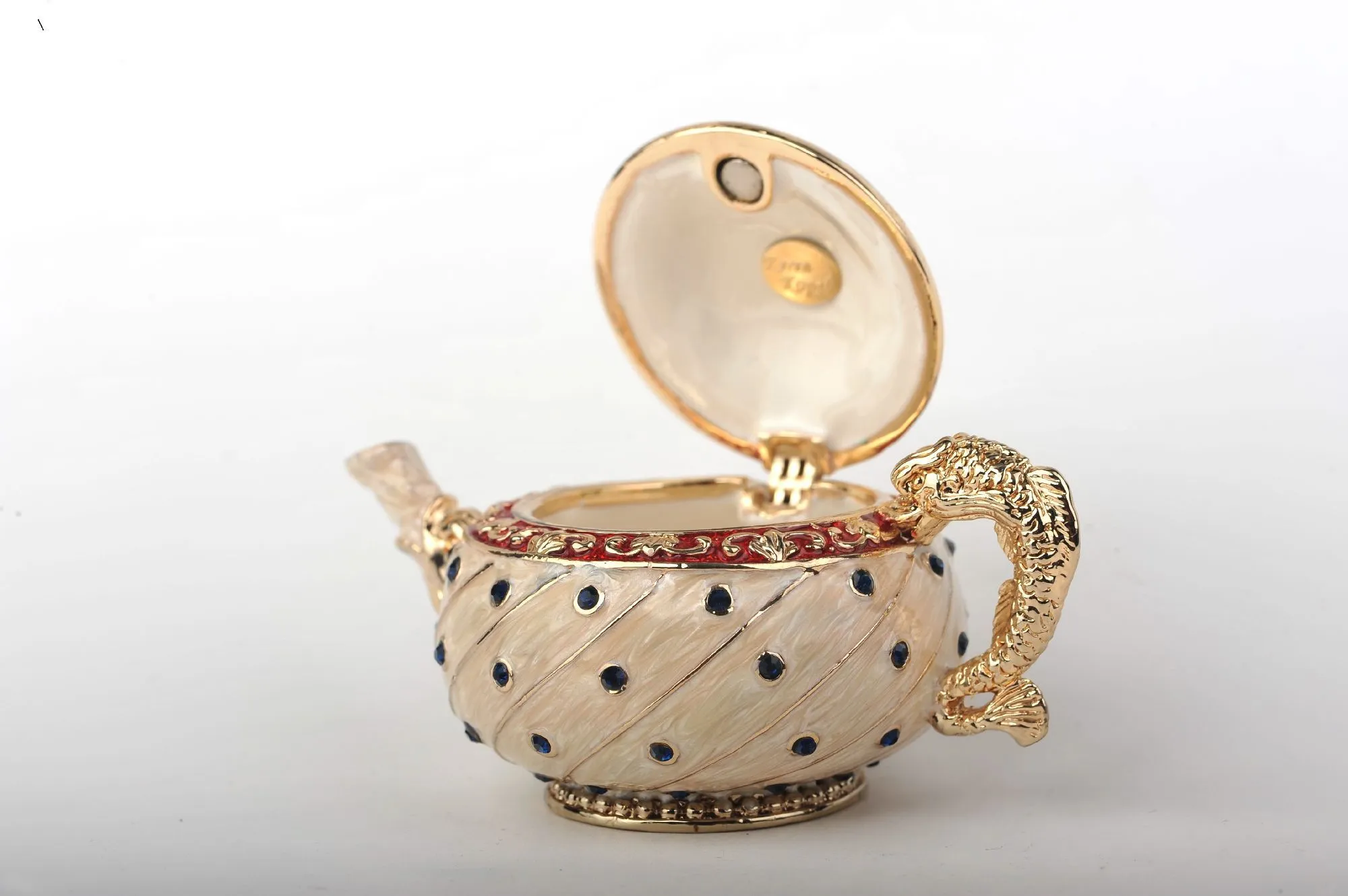 Cream Teapot