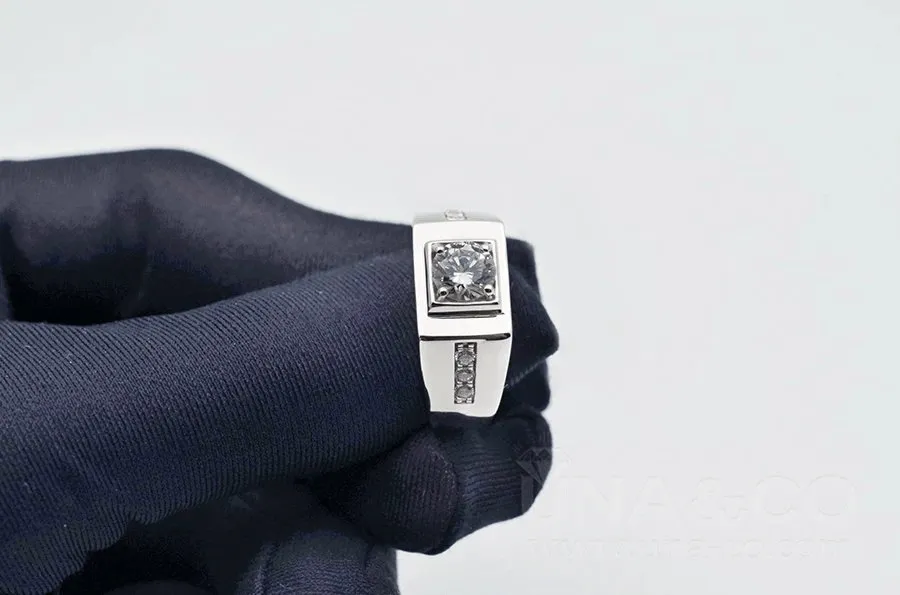 Created Diamond Ring Luxury Noble Engagement for Men