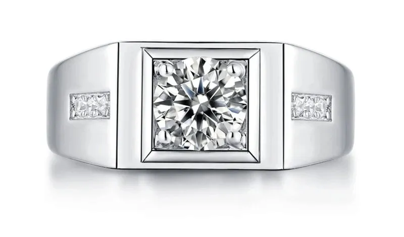 Created Diamond Ring Luxury Noble Engagement for Men