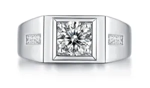 Created Diamond Ring Luxury Noble Engagement for Men