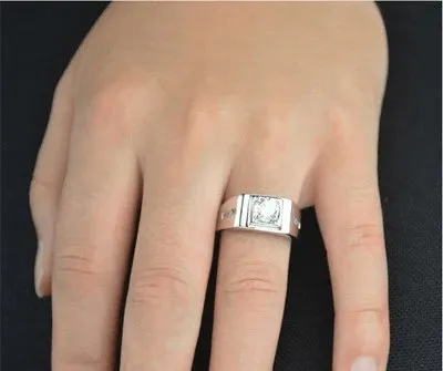 Created Diamond Ring Luxury Noble Engagement for Men