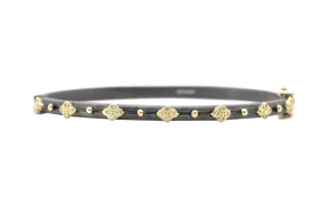 CRIVELLI CROSSES WITH WHITE DIAMONDS HUGGIE BRACELET
