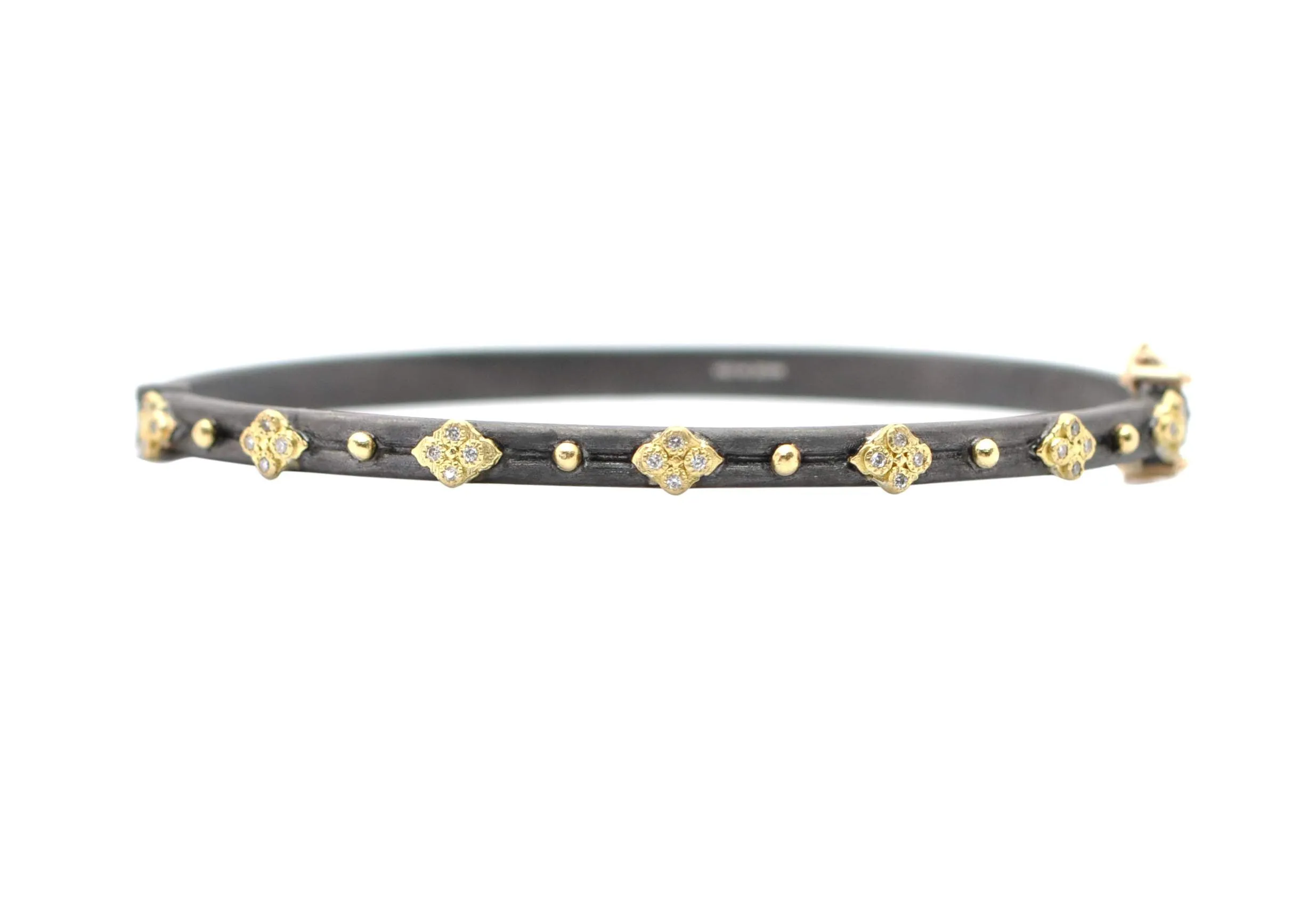 CRIVELLI CROSSES WITH WHITE DIAMONDS HUGGIE BRACELET