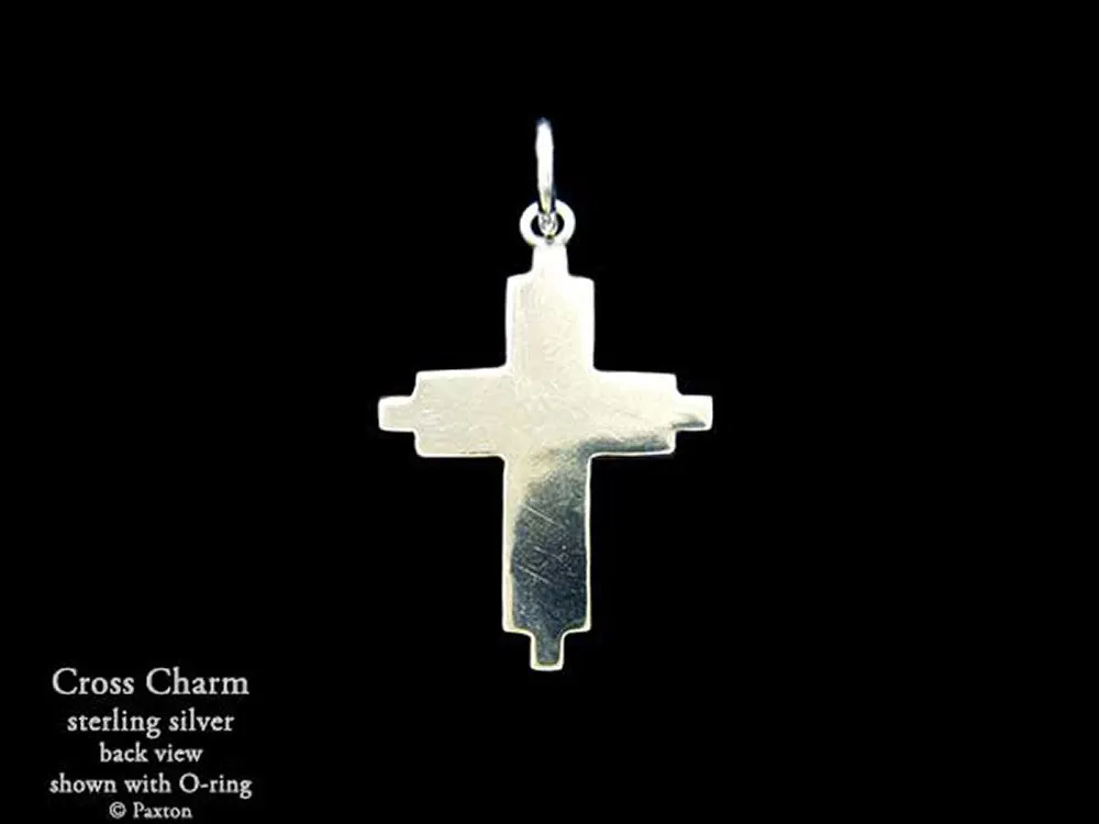 Cross Charm Necklace Sterling Silver