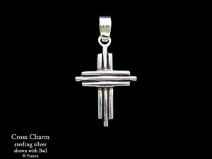 Cross Charm Necklace Sterling Silver