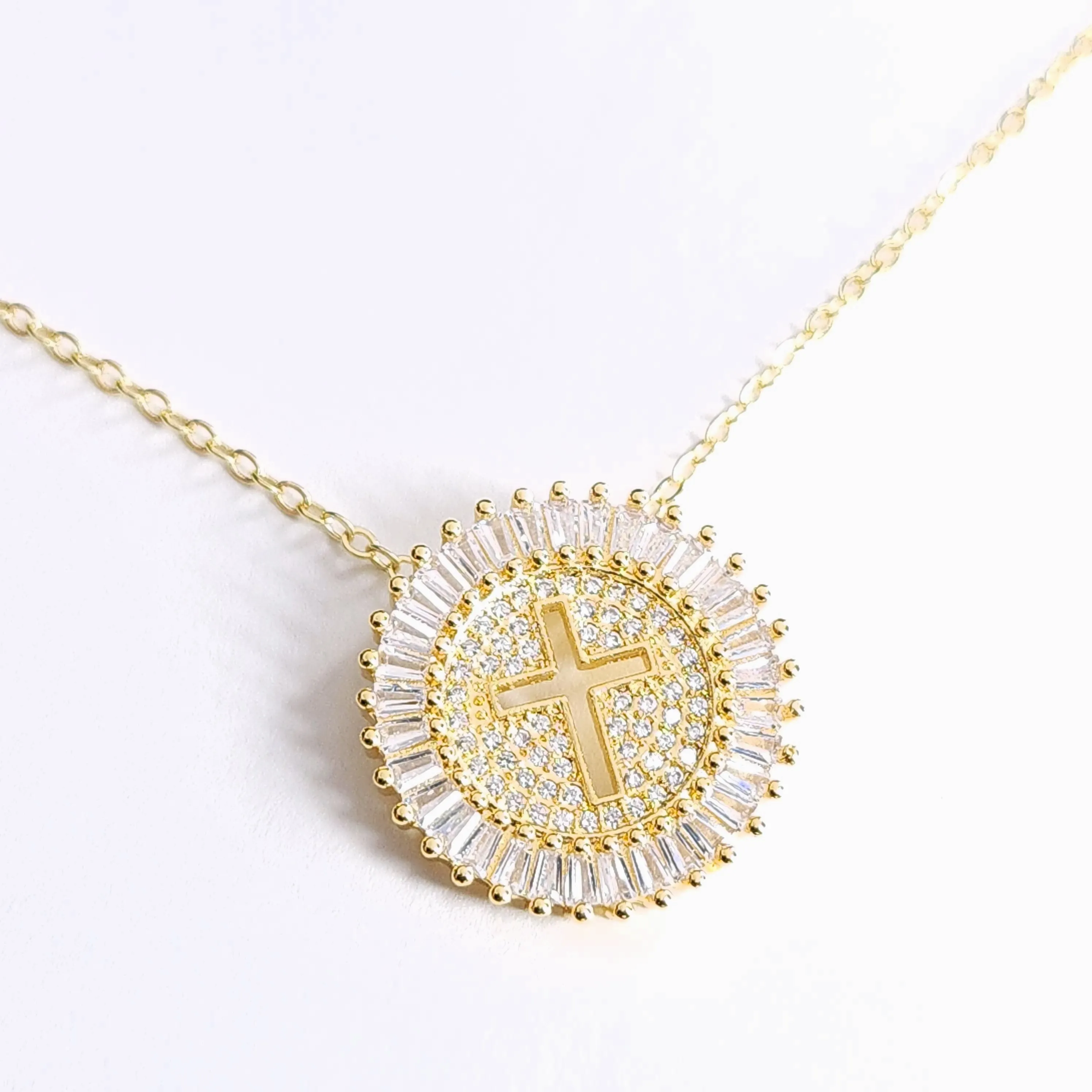 Cross Sunburst Necklace