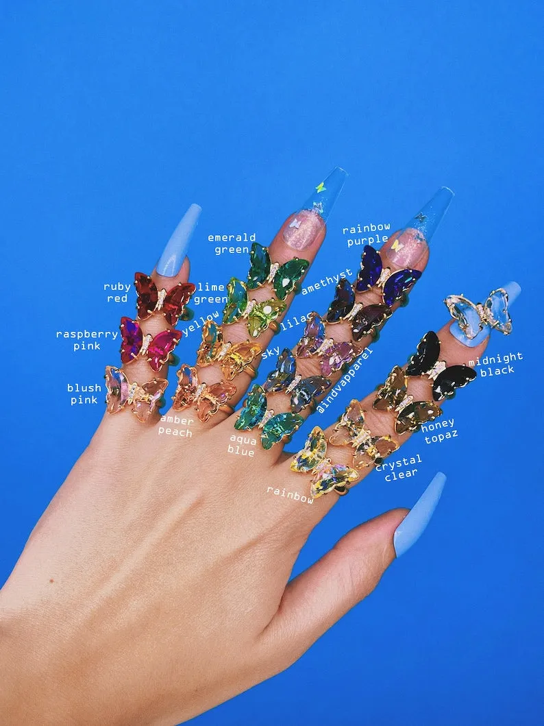 Crystal Butterfly Collection Set