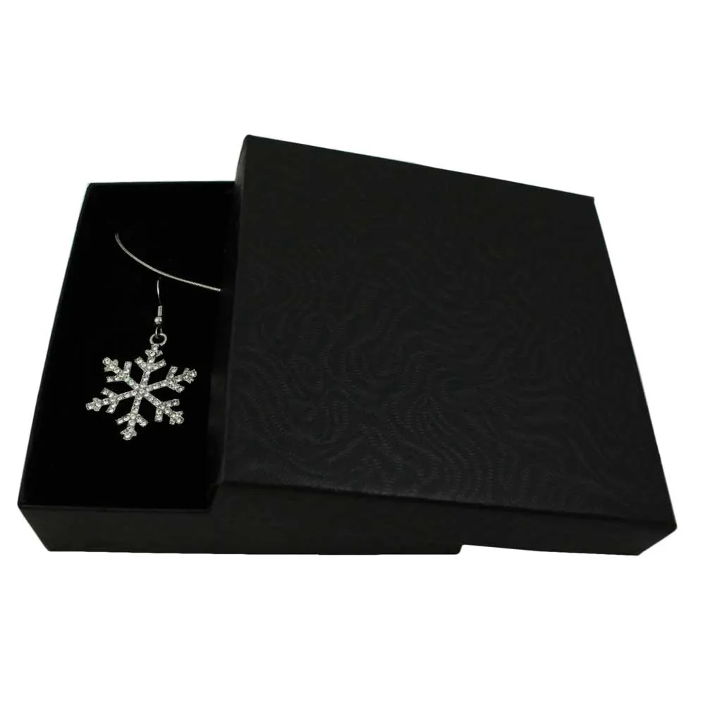 Crystal Snowflake Necklace and Matching Earring Gift Set - XE003NBS