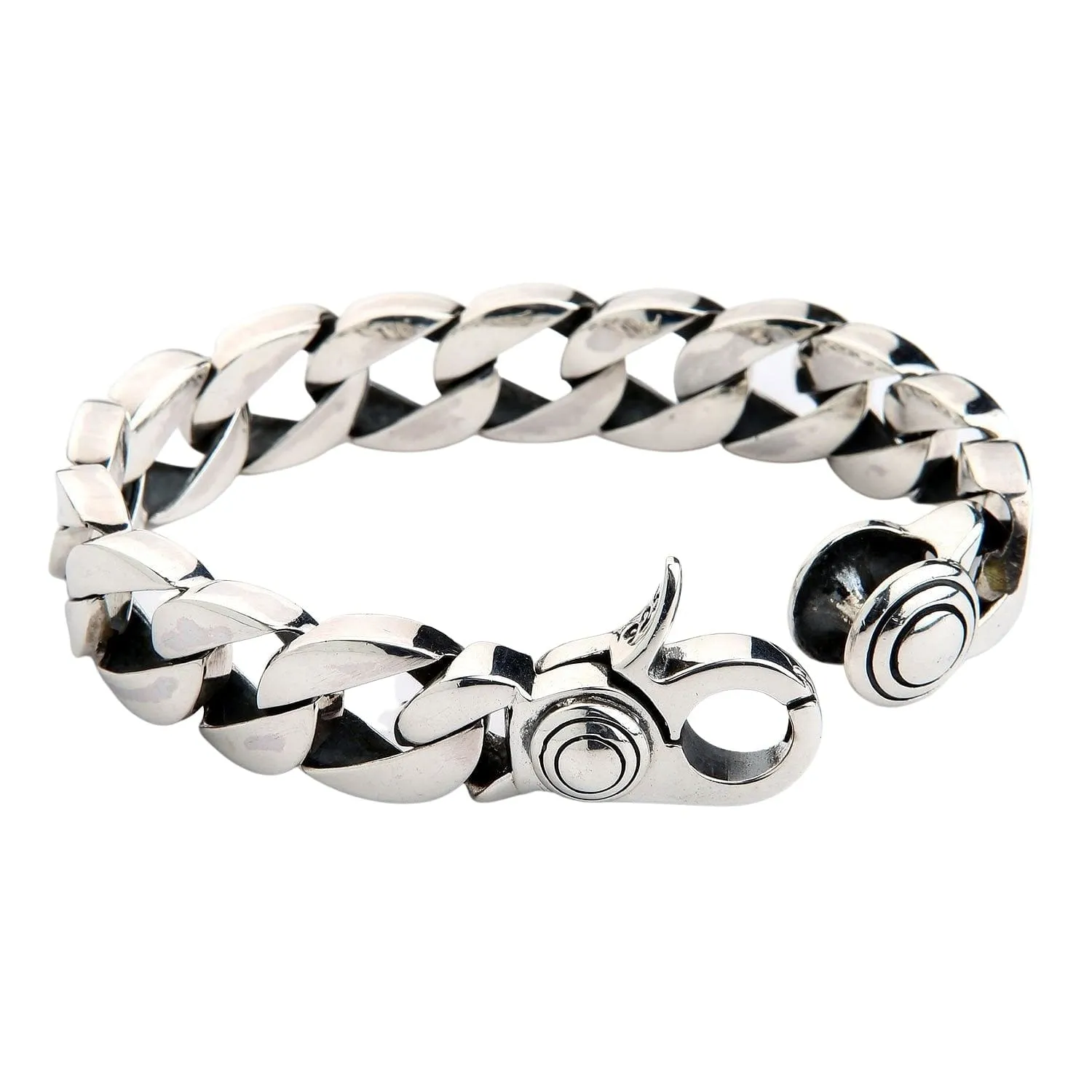 Curb 925 Sterling Silver Men's Bracelet