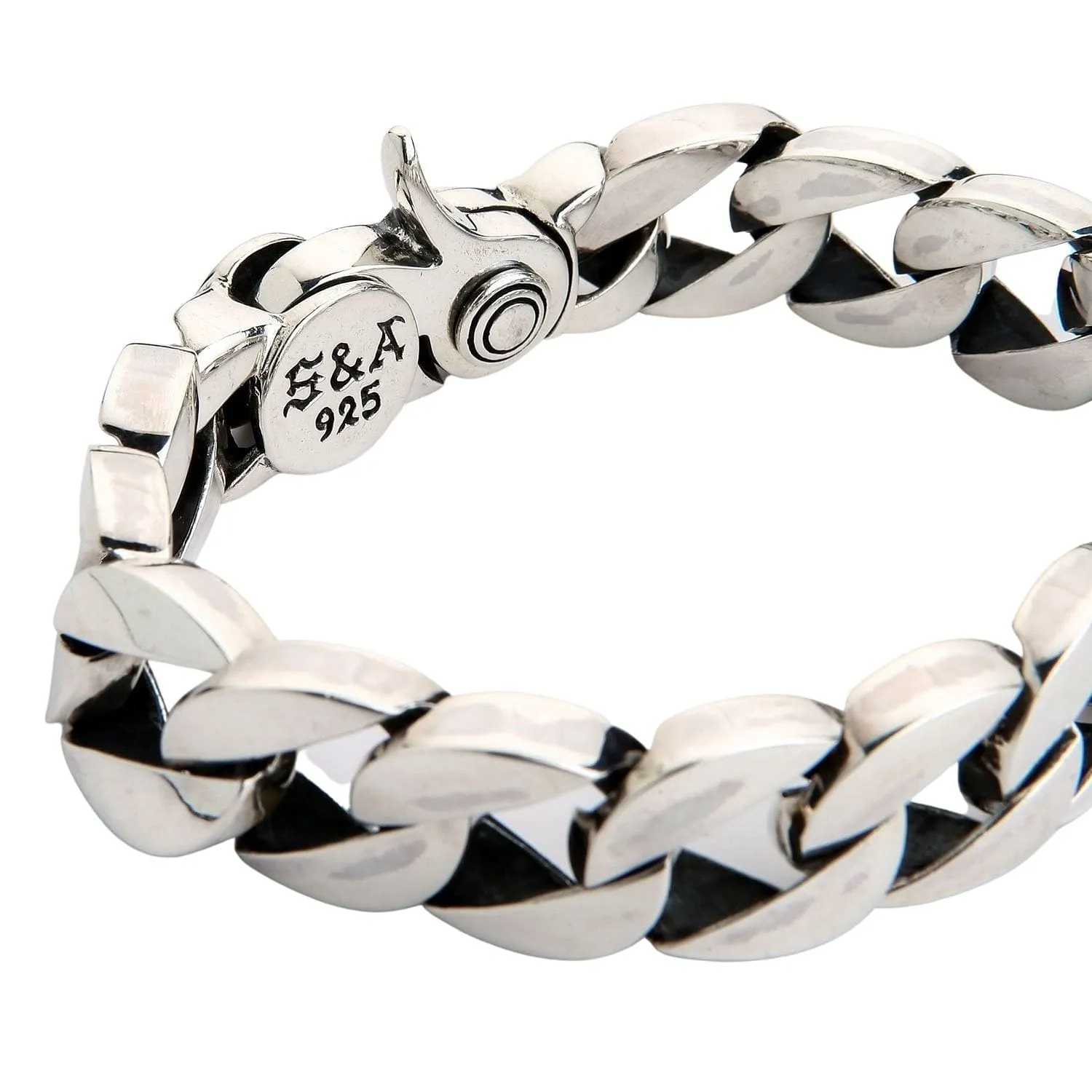 Curb 925 Sterling Silver Men's Bracelet