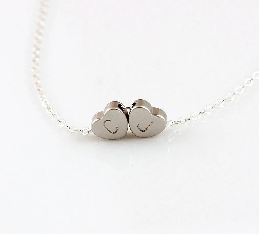 Custom Initial Heart Charm Bracelet