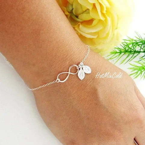 Customized Infinity Leaf Bracelet
