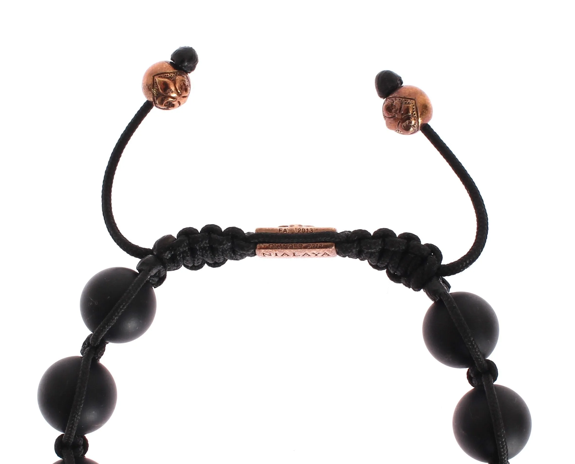 CZ Onyx Pink Gold 925 Bracelet