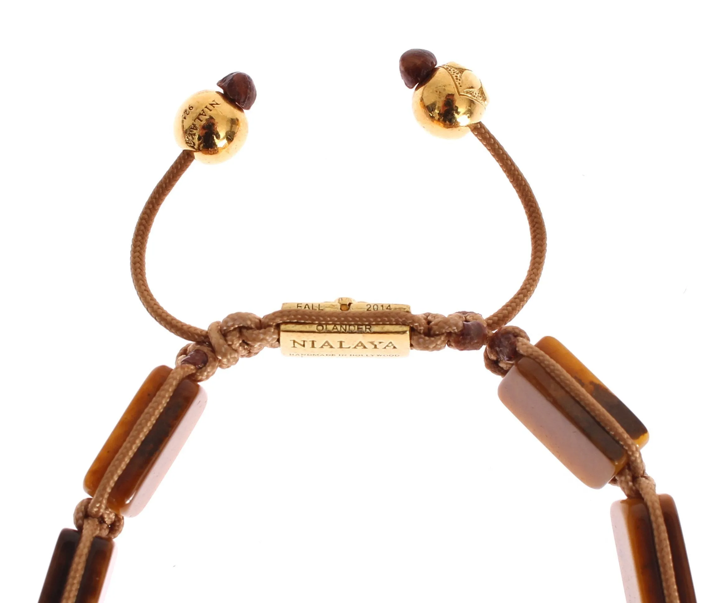 CZ Tiger Eye Gold 925 Bracelet