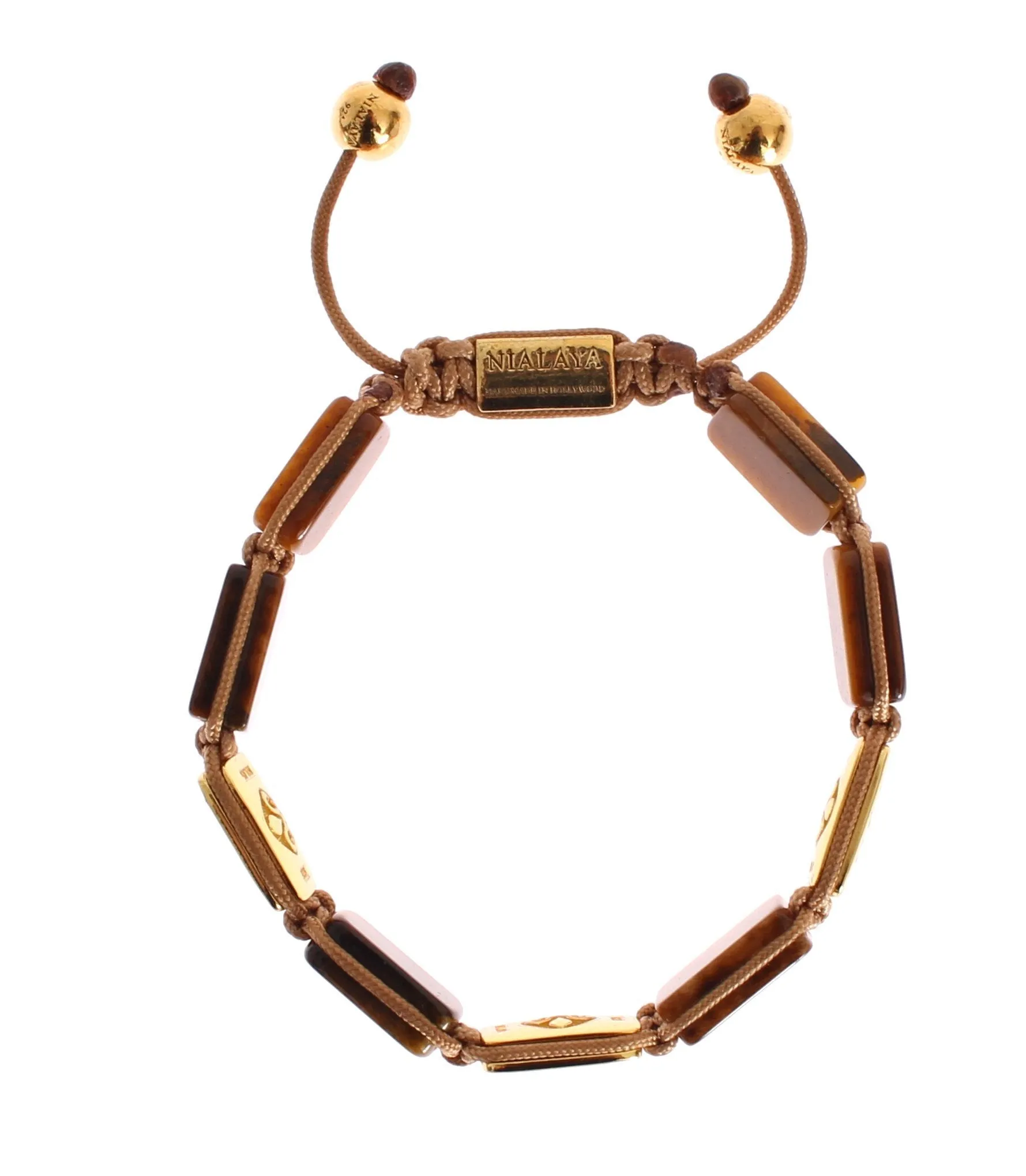 CZ Tiger Eye Gold 925 Bracelet