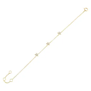 CZ Triple Star Bracelet