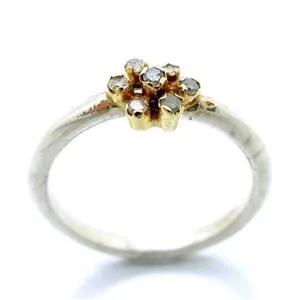 Delicate Ruby Flower Ring – Ready to Ship Size 7.5 (I R847) Y
