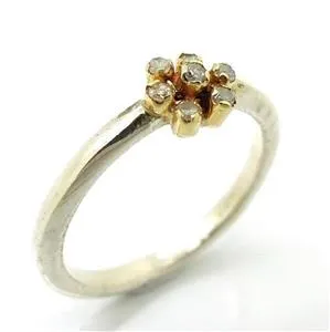 Delicate Ruby Flower Ring – Ready to Ship Size 7.5 (I R847) Y