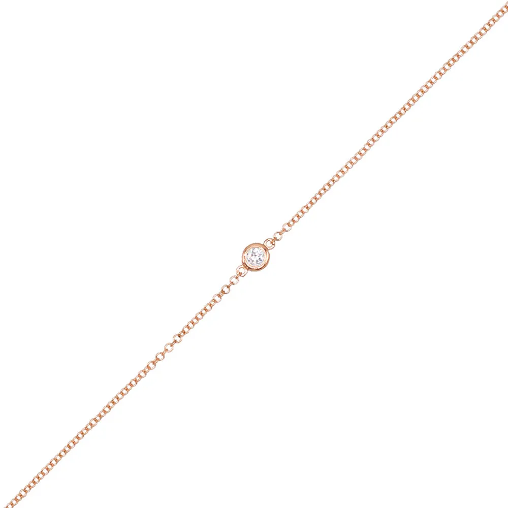Diamond Bezel Bracelet 14K