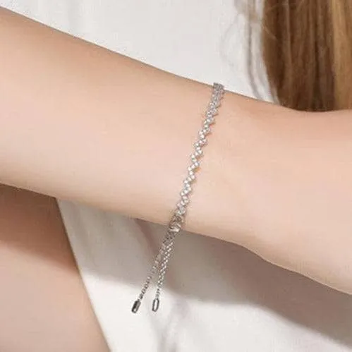 Diamond Z-shaped Bracelet