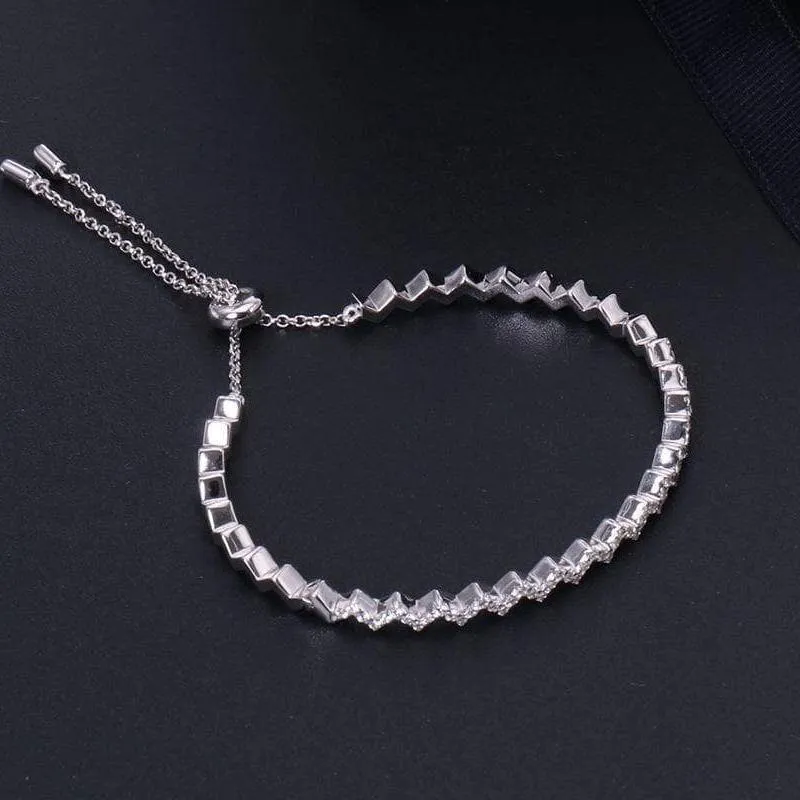 Diamond Z-shaped Bracelet
