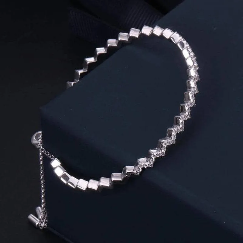 Diamond Z-shaped Bracelet