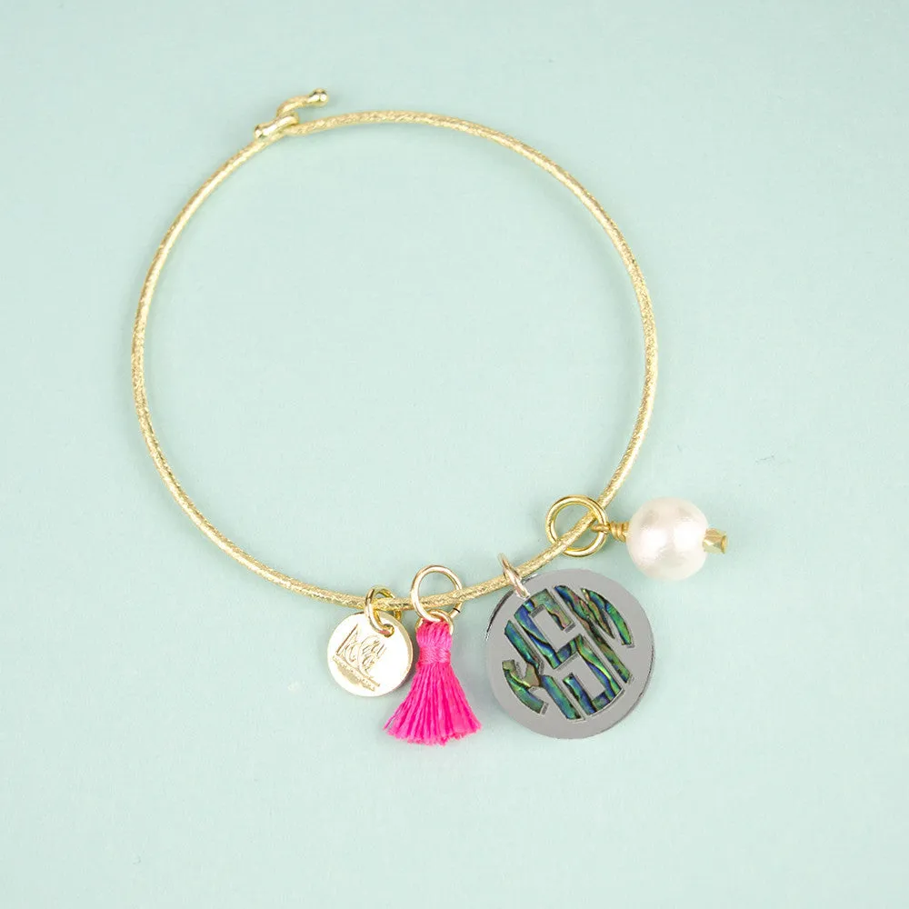 DISCONTINUED - Calypso Block Monogram Charm (WS)