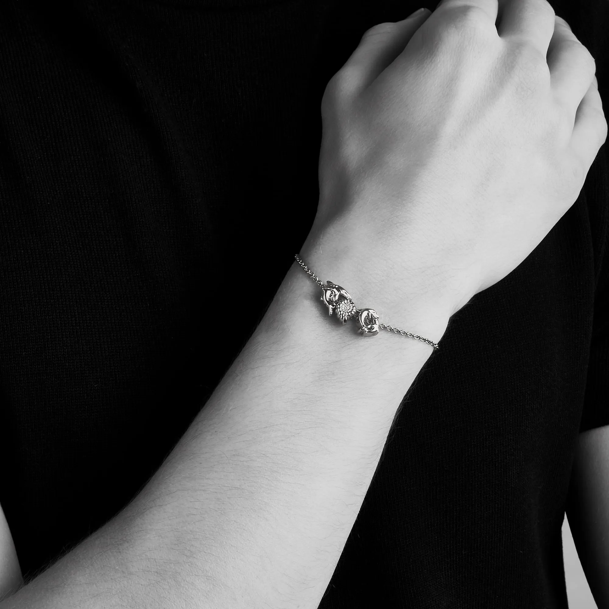 Dolphin Circle Charm