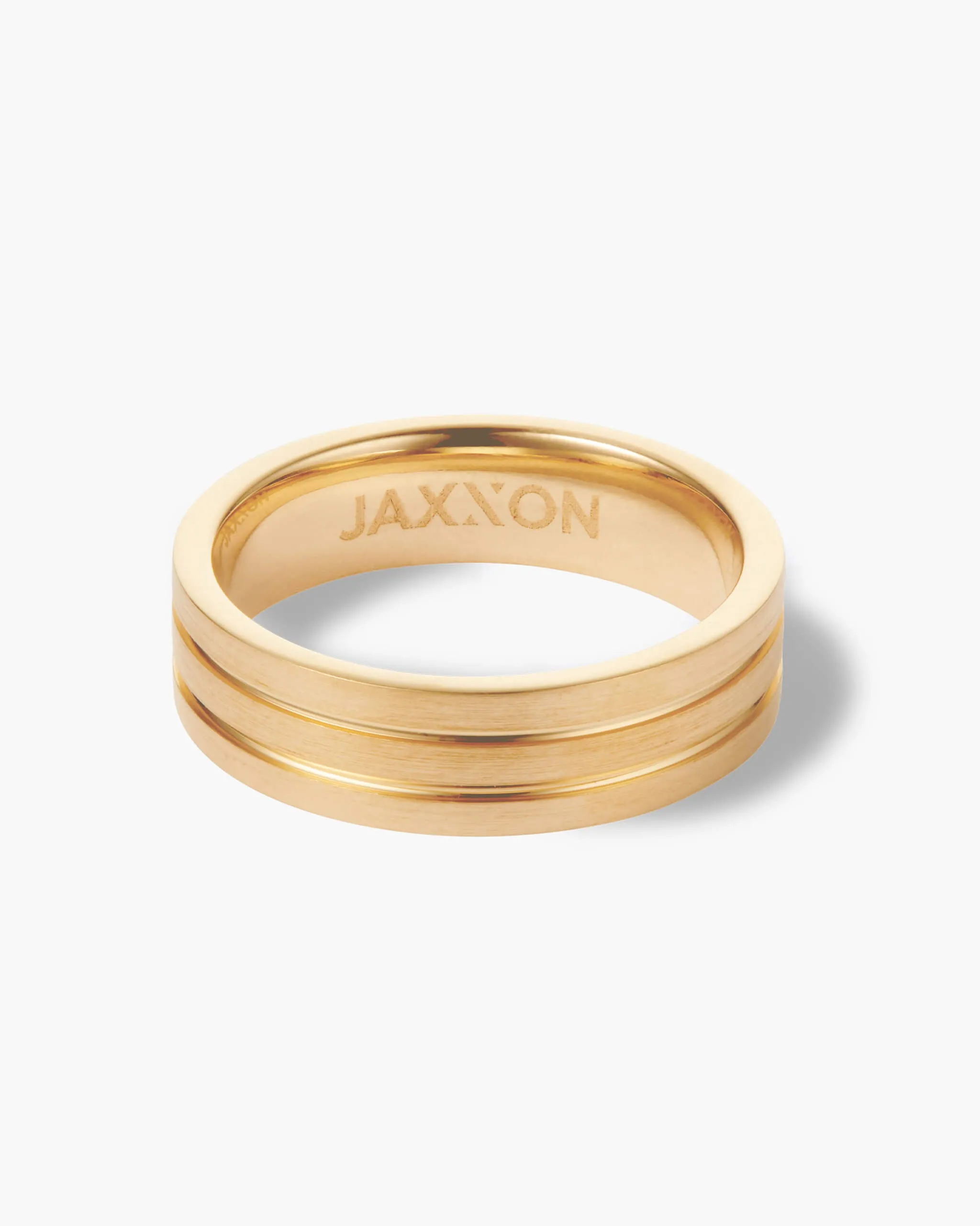 Double Ridge Wedding Band - 7mm