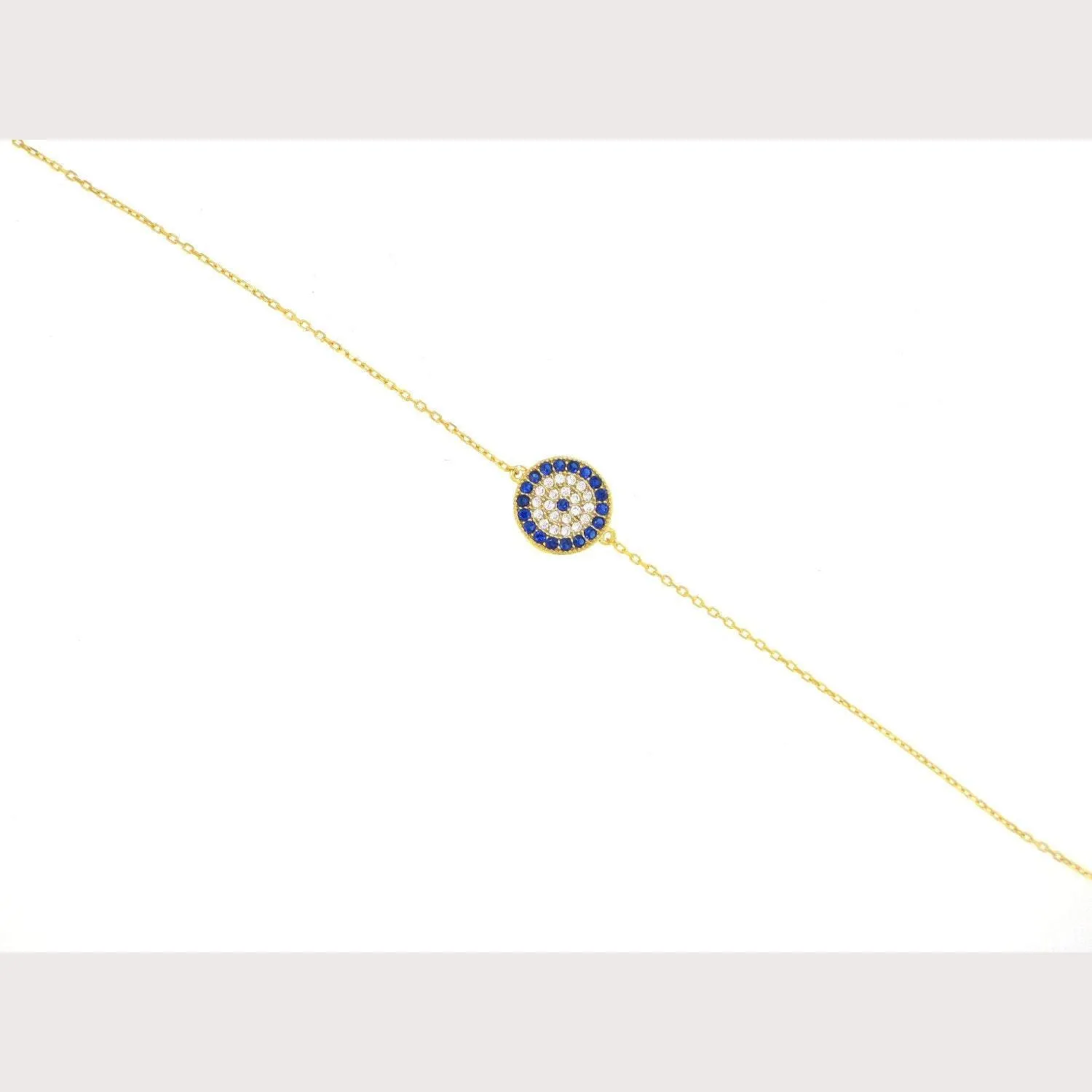 Elegant Evil Eye Bracelet-Yellow Gold