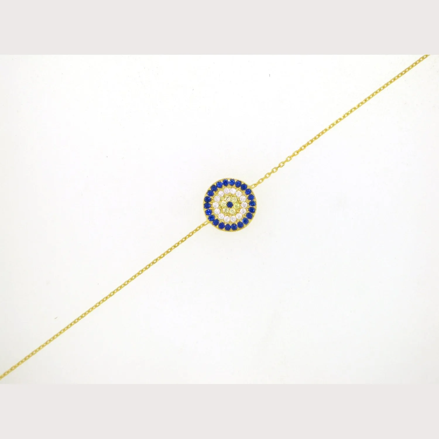 Elegant Evil Eye Bracelet-Yellow Gold