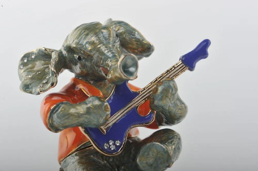 Elephant Playing a Purple Guitar