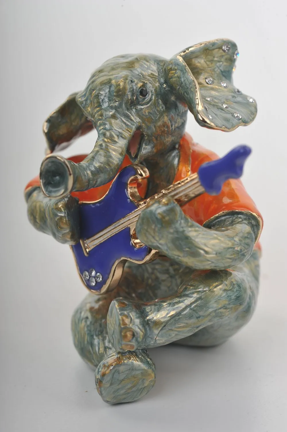 Elephant Playing a Purple Guitar