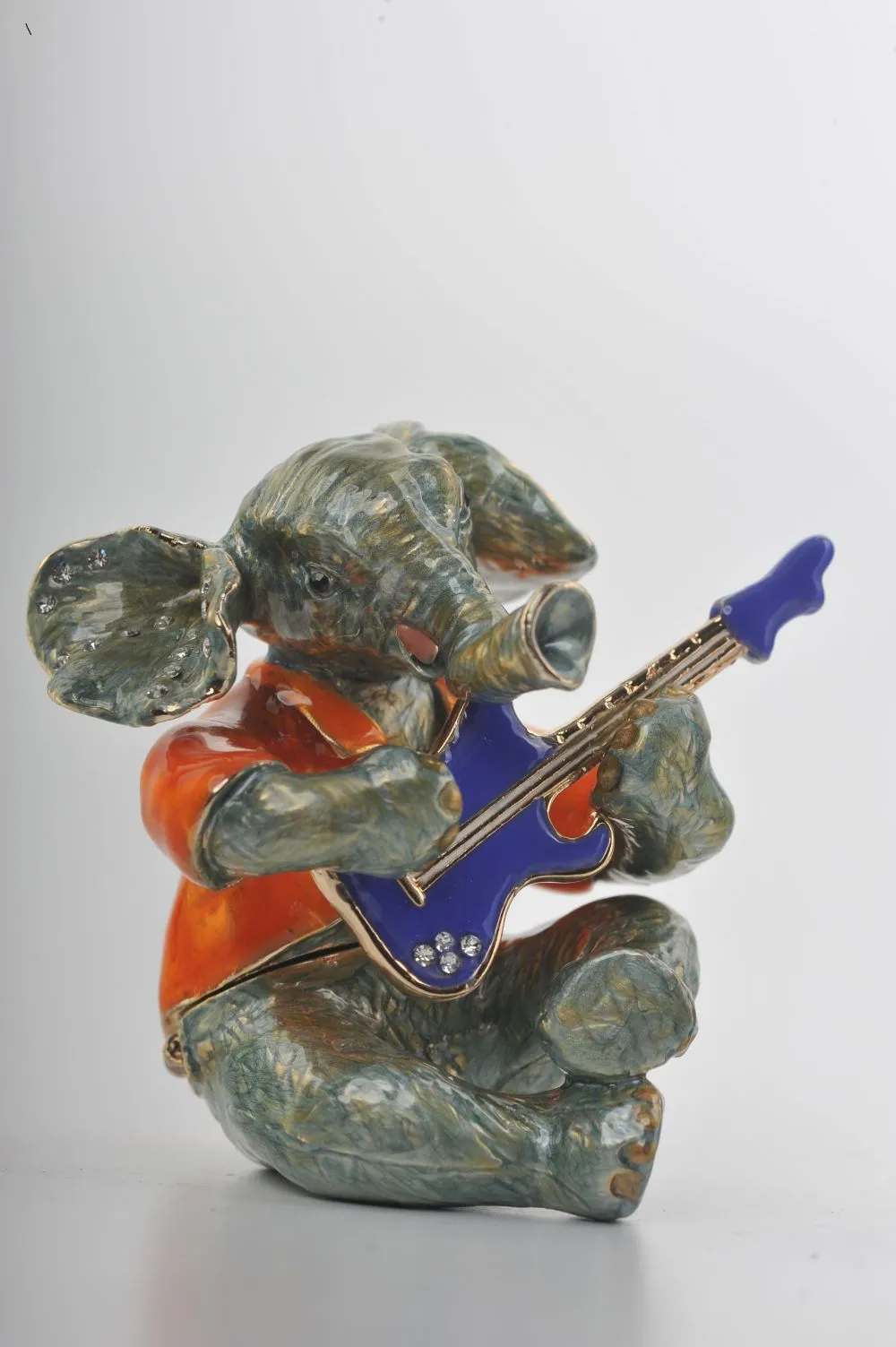 Elephant Playing a Purple Guitar