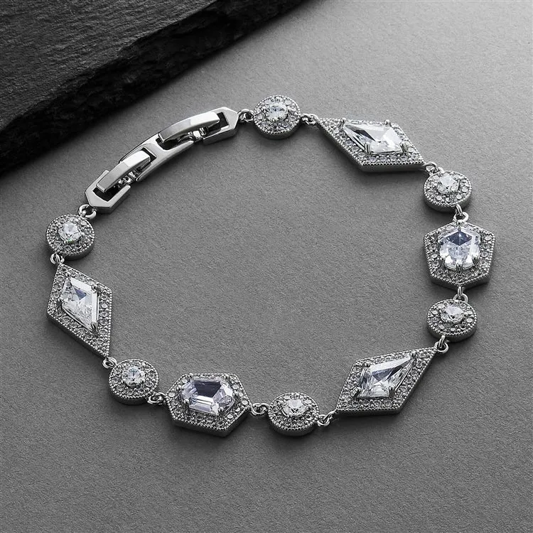 Empress & Noble Cut Cubic Zirconia Bracelet