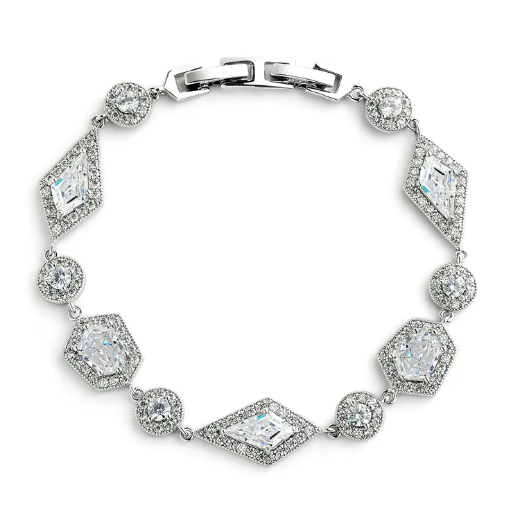 Empress & Noble Cut Cubic Zirconia Bracelet